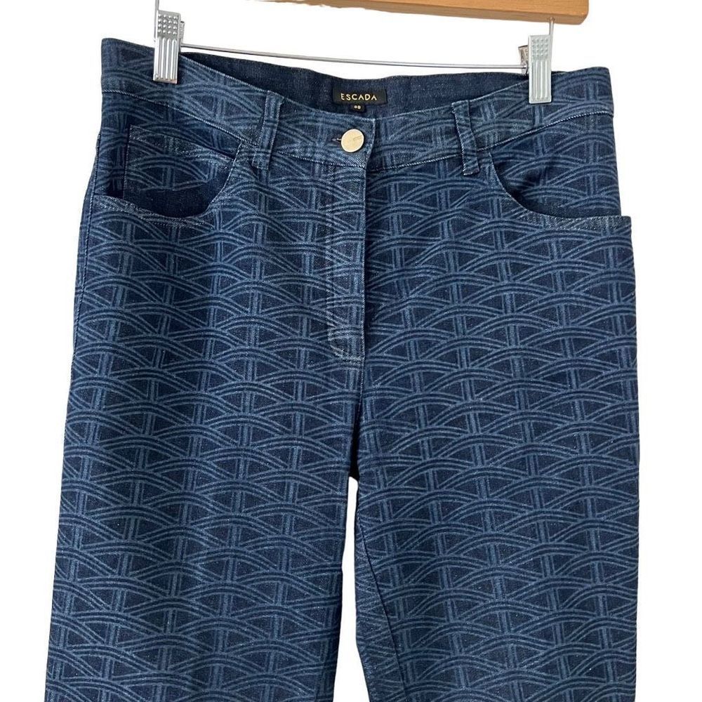 Escada Patterned Luxury Skinn6 Leg Jeans 38
